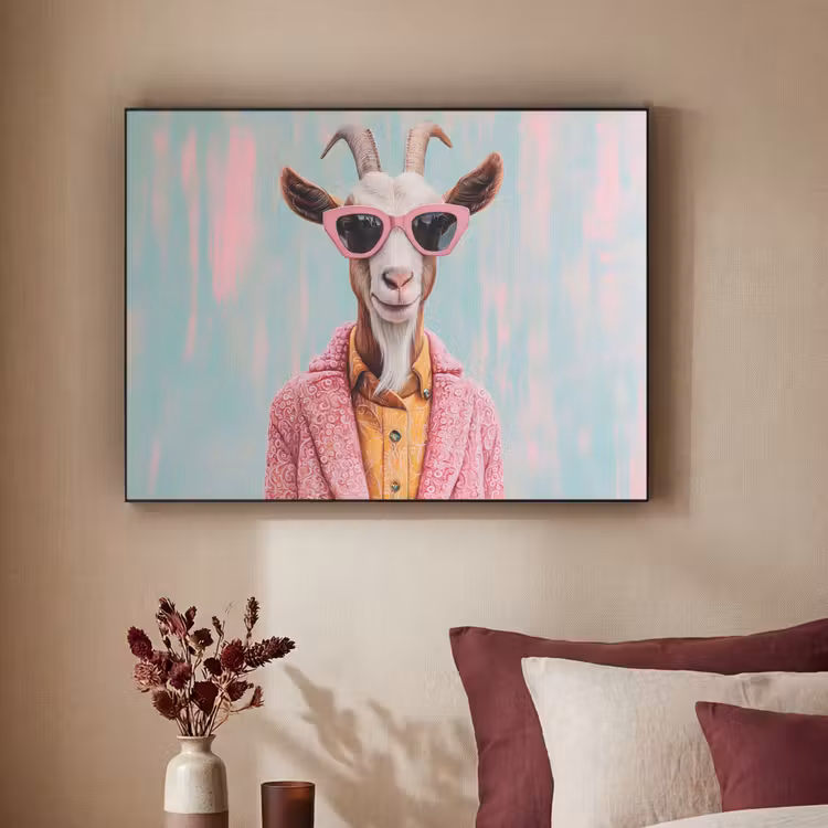 Art Frame - Zonnebril - Roze - Geit - Horen — 2