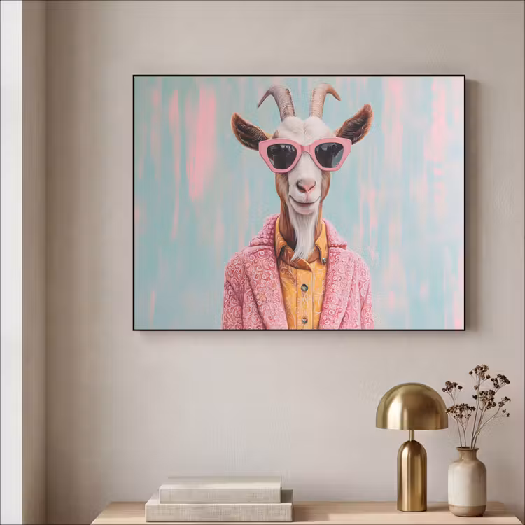 Art Frame - Zonnebril - Roze - Geit - Horen — 3