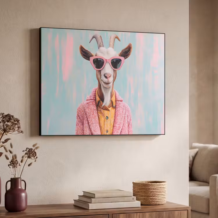 Art Frame - Zonnebril - Roze - Geit - Horen — 4