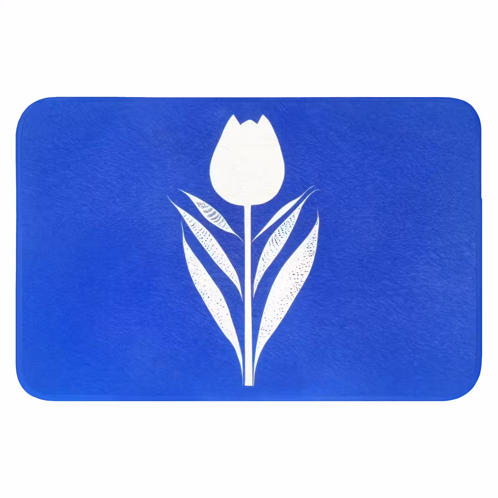 WC Mat - Tulp - Minimalistisch - Bladeren - Wit — 1