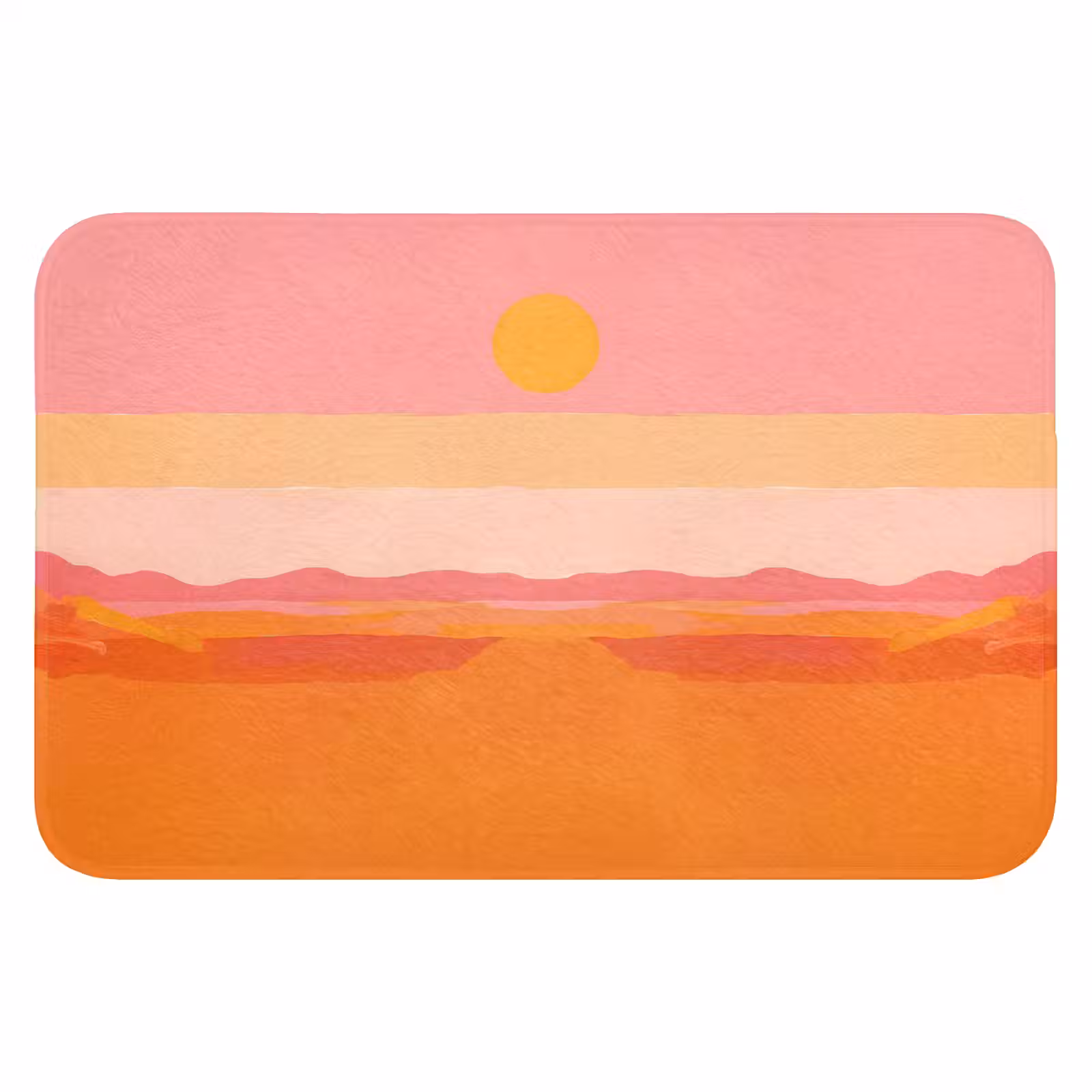 WC Mat - Zon - Abstract - Landschap - Oranje — 1