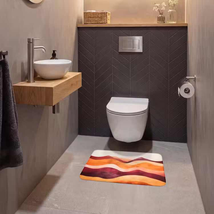WC Mat - Abstract - Landschap - Golven — 2
