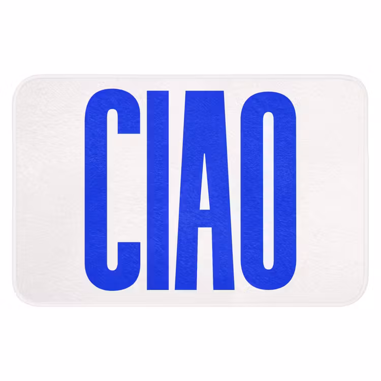 WC Mat - Ciao - Hoofdletters - Blauw - Minimalistisch — 1