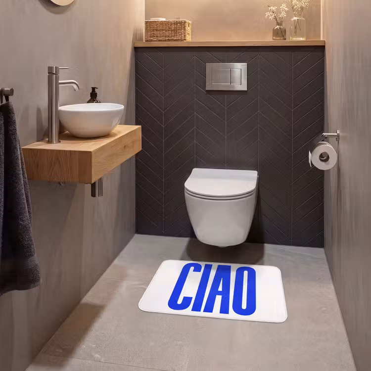 WC Mat - Ciao - Hoofdletters - Blauw - Minimalistisch — 2