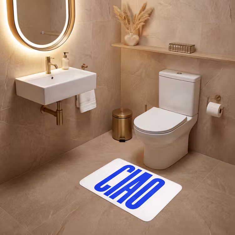 WC Mat - Ciao - Hoofdletters - Blauw - Minimalistisch — 4
