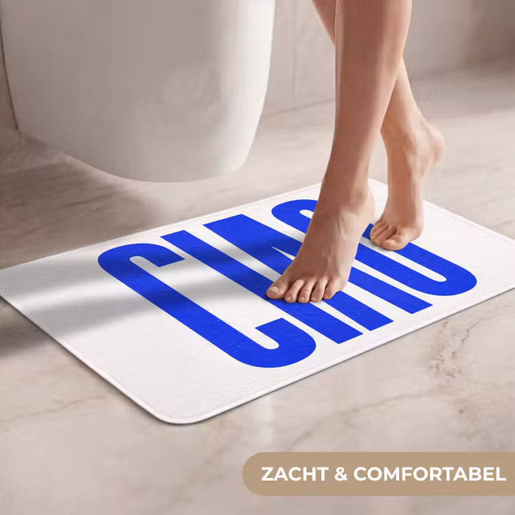 WC Mat - Ciao - Hoofdletters - Blauw - Minimalistisch — 7