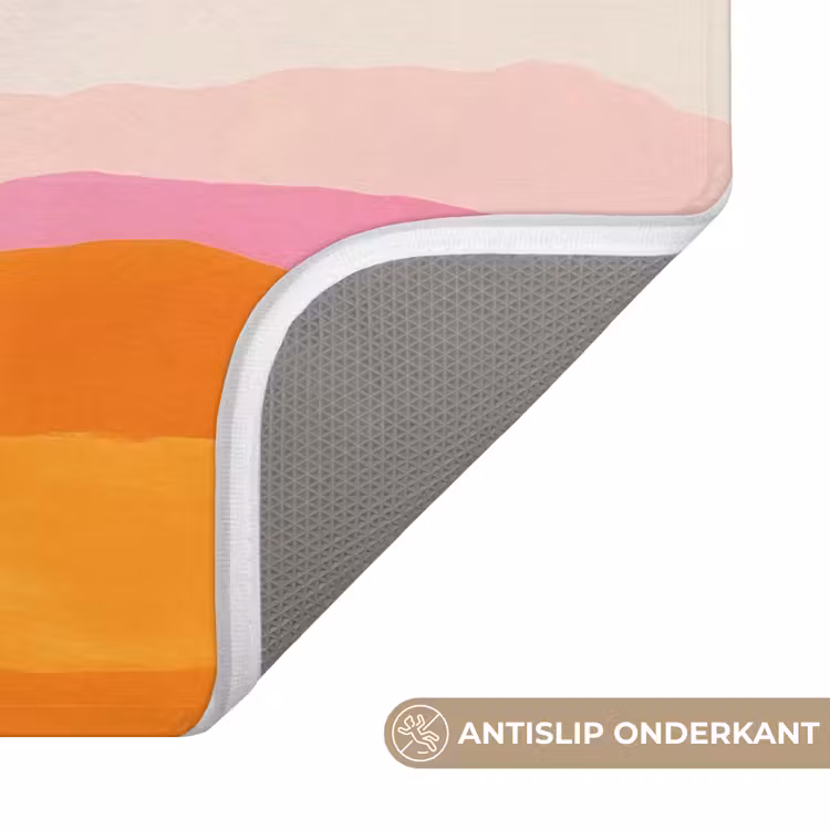 WC Mat - Heuvels - Oranje - Zon - Abstract — 3