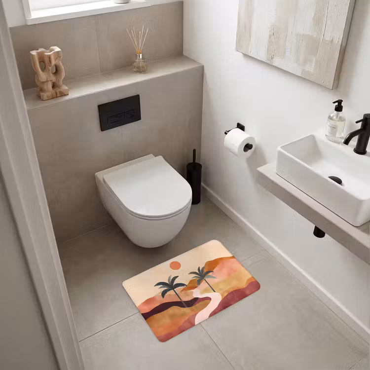 WC Mat - Heuvels - Palmbomen - Abstract — 6