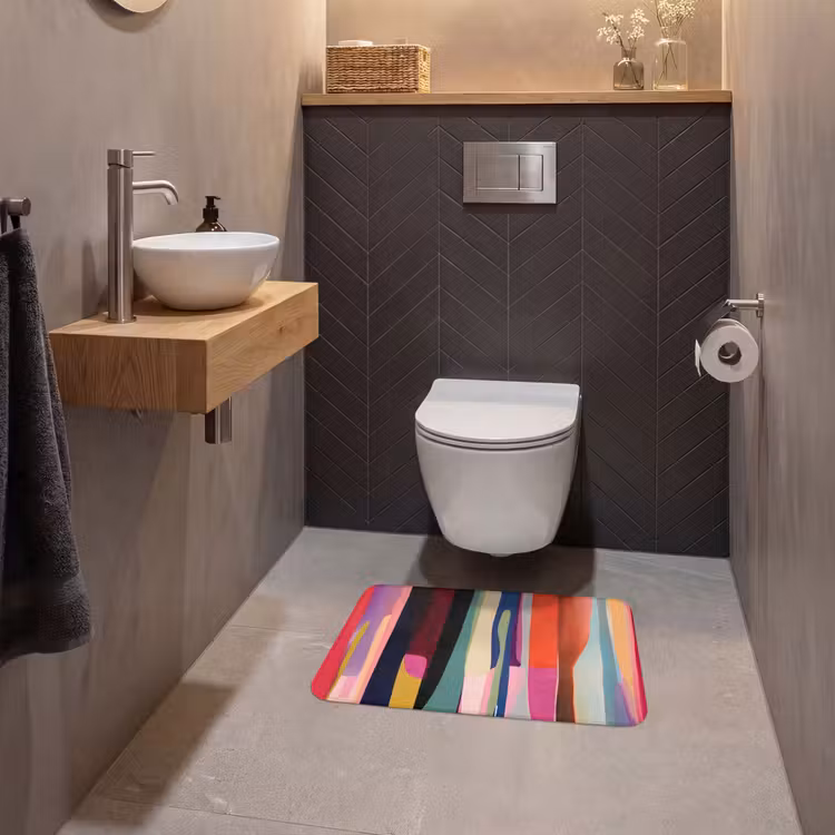 WC Mat - Kleurbanen - Verticaal - Kleurrijk — 2