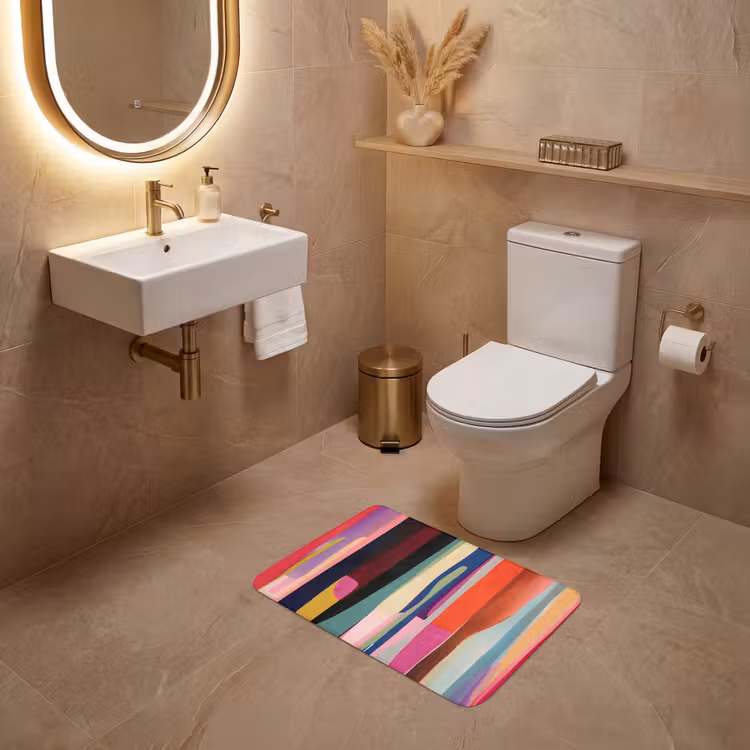 WC Mat - Kleurbanen - Verticaal - Kleurrijk — 4