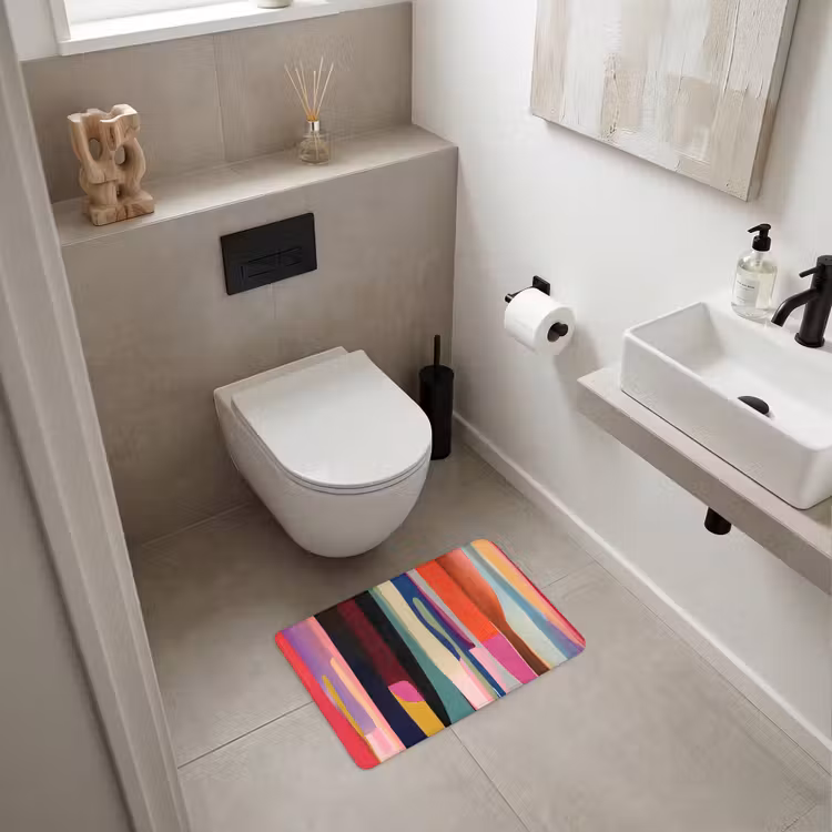 WC Mat - Kleurbanen - Verticaal - Kleurrijk — 6