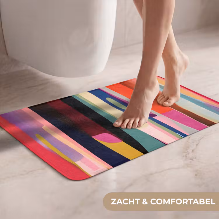 WC Mat - Kleurbanen - Verticaal - Kleurrijk — 7