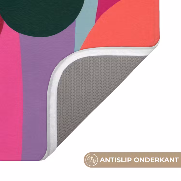 WC Mat - Kleurvakken - Recht - Rond - Abstract — 3