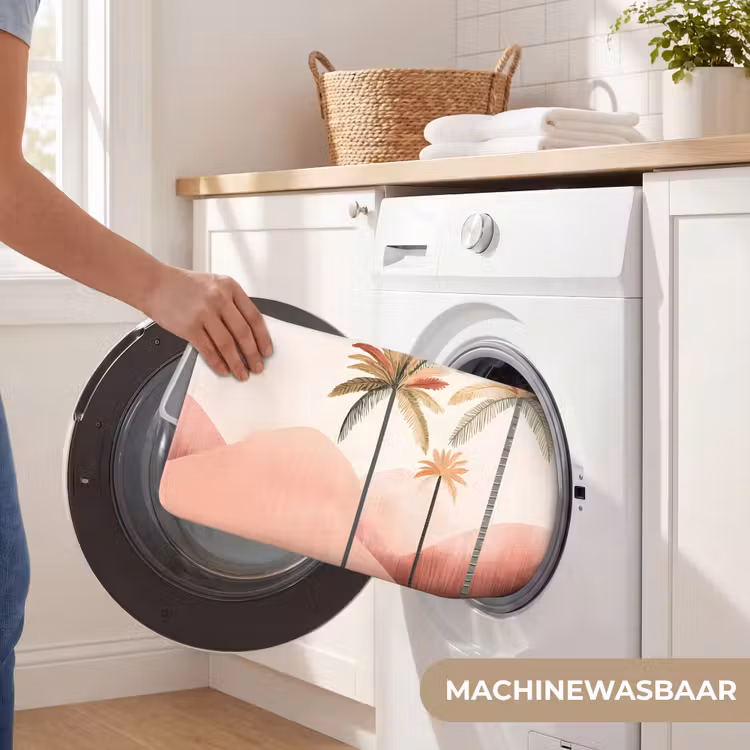 WC Mat - Palmbomen - Heuvels - Minimalistisch - Zachtroze — 5