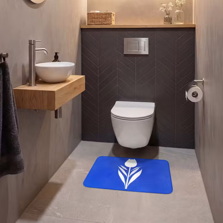 WC Mat - Tulp - Minimalistisch - Bladeren - Wit — 2