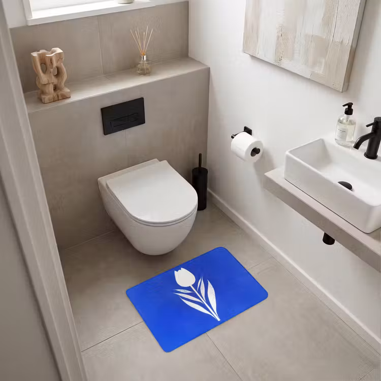 WC Mat - Tulp - Minimalistisch - Bladeren - Wit — 6