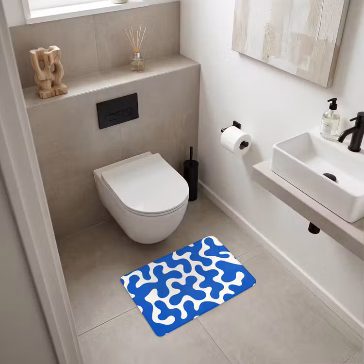 WC Mat - Vormen - Abstract - Blauw - Golven — 6