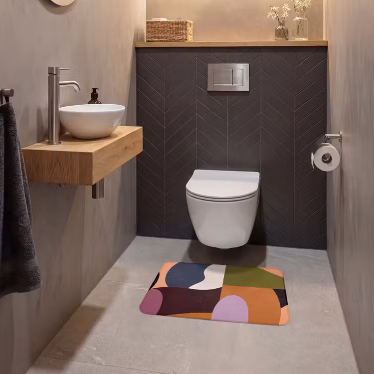 WC Mat - Vormen - Abstract - Kleuren - Vierkant — 2