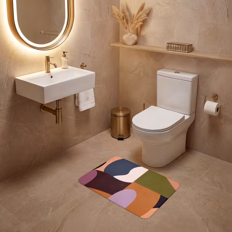 WC Mat - Vormen - Abstract - Kleuren - Vierkant — 4