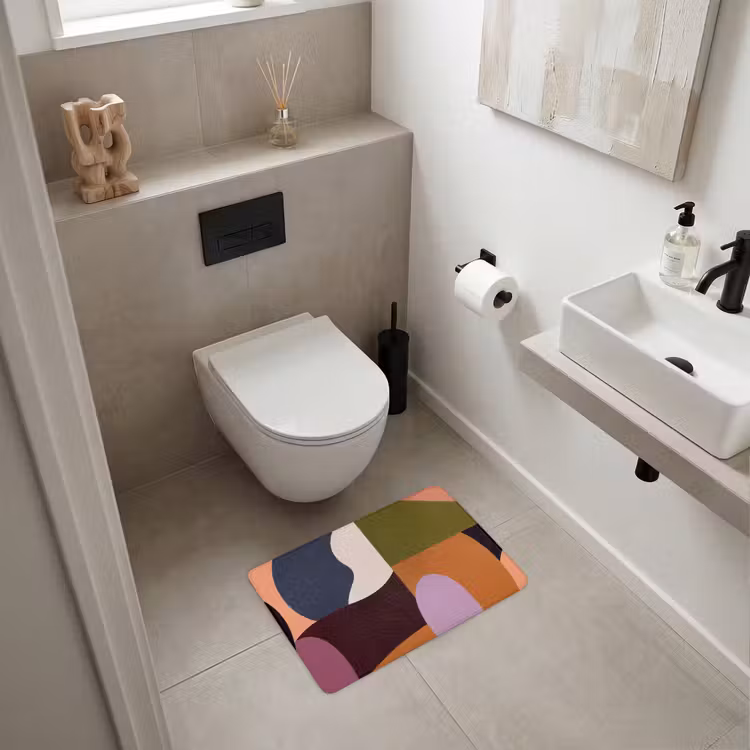 WC Mat - Vormen - Abstract - Kleuren - Vierkant — 6