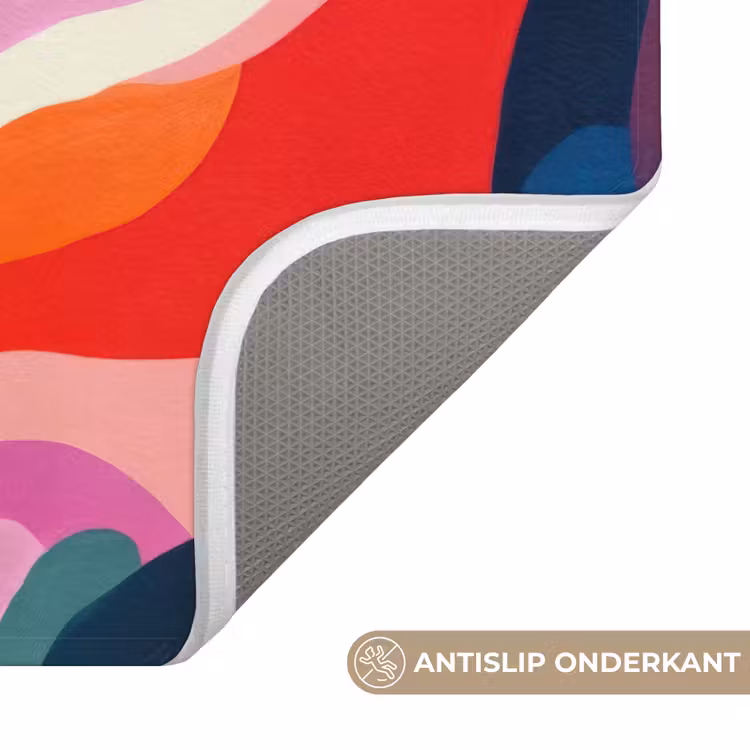 WC Mat - Vormen - Golvend - Abstract - Felroze — 3