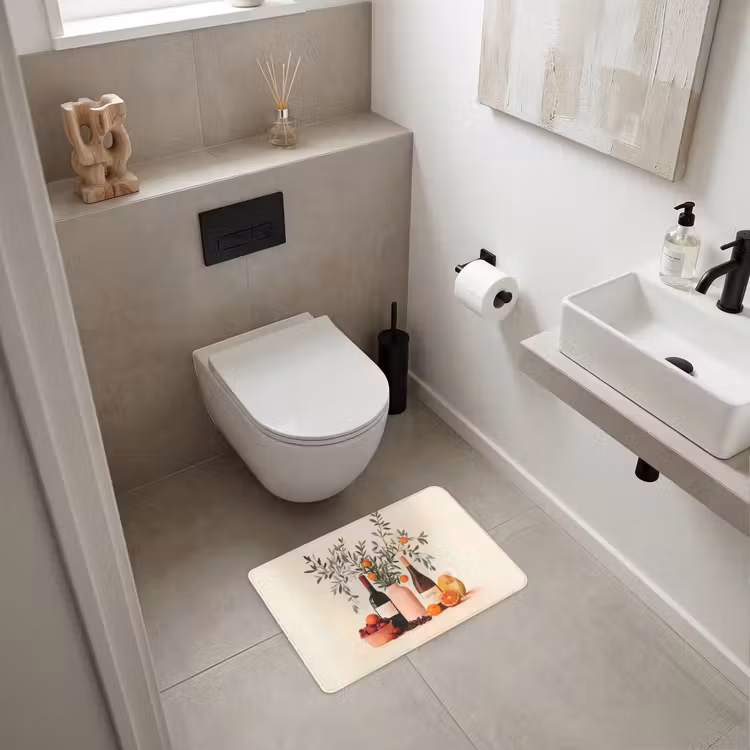 WC Mat - Wijnflessen - Takken - Sinaasappels — 6