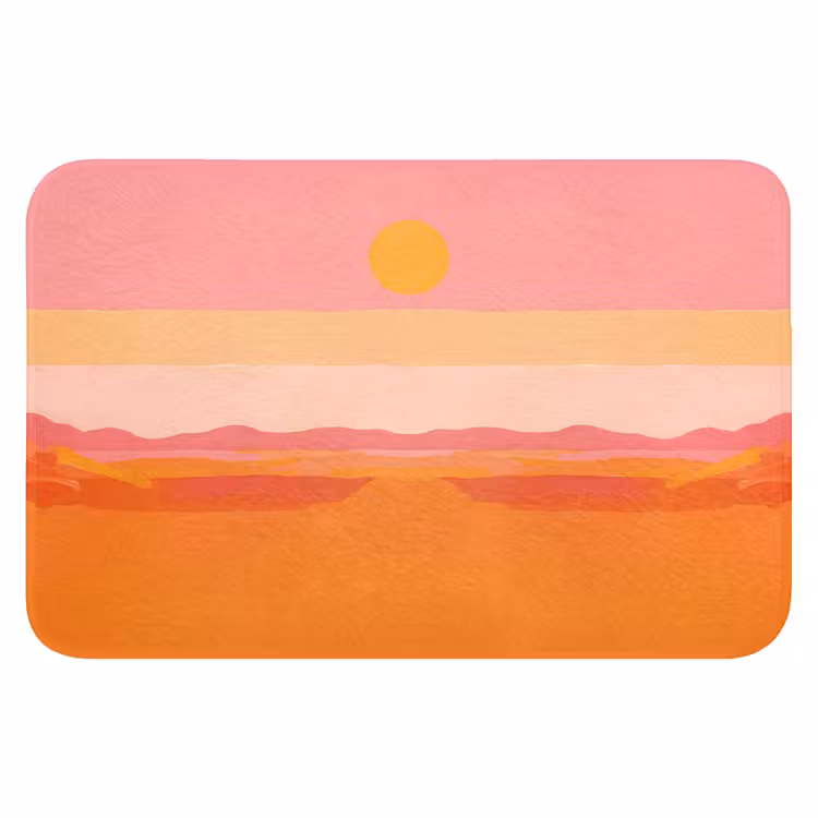 WC Mat - Zon - Abstract - Landschap - Oranje — 1