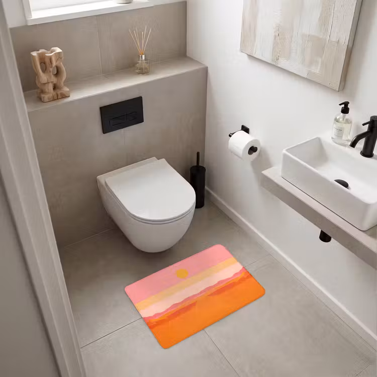 WC Mat - Zon - Abstract - Landschap - Oranje — 6