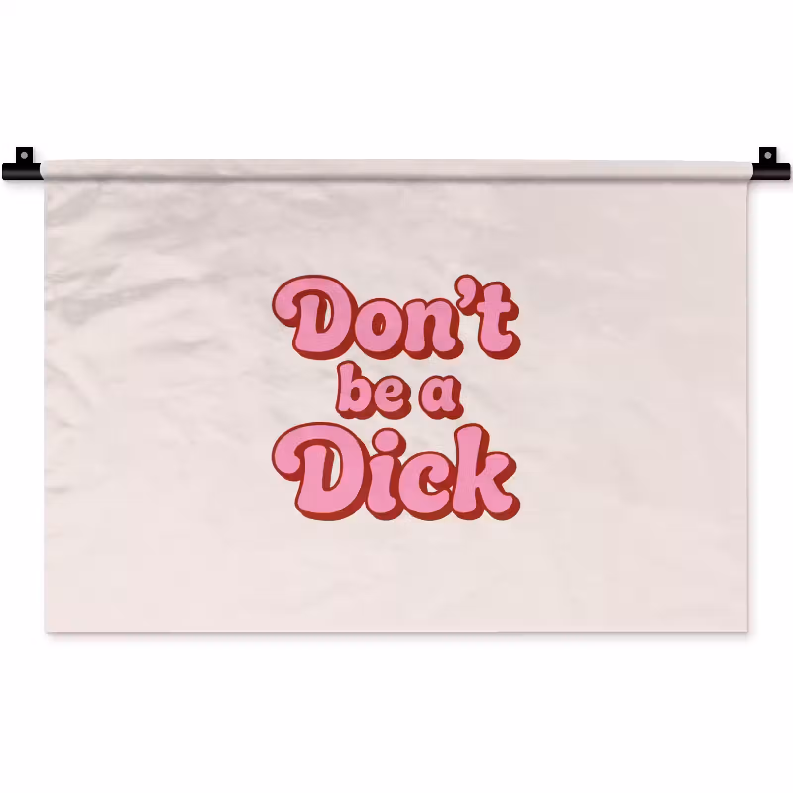 Wandkleed - Tekst - Boodschap - Roze — 1