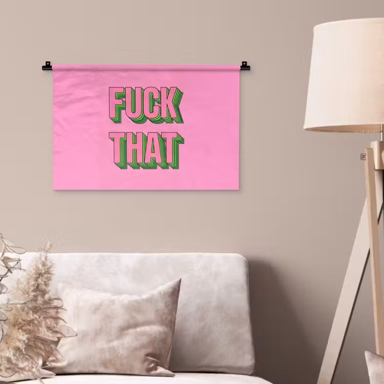 Wandkleed - Tekst - Bold - Roze — 2