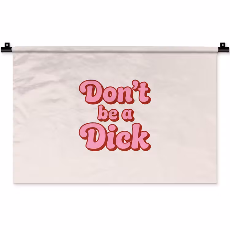 Wandkleed - Tekst - Boodschap - Roze — 1