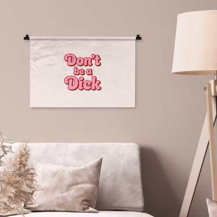Wandkleed - Tekst - Boodschap - Roze — 2