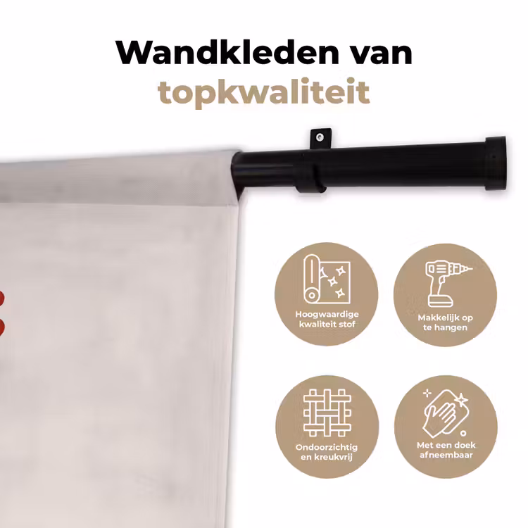 Wandkleed - Tekst - Boodschap - Roze — 3