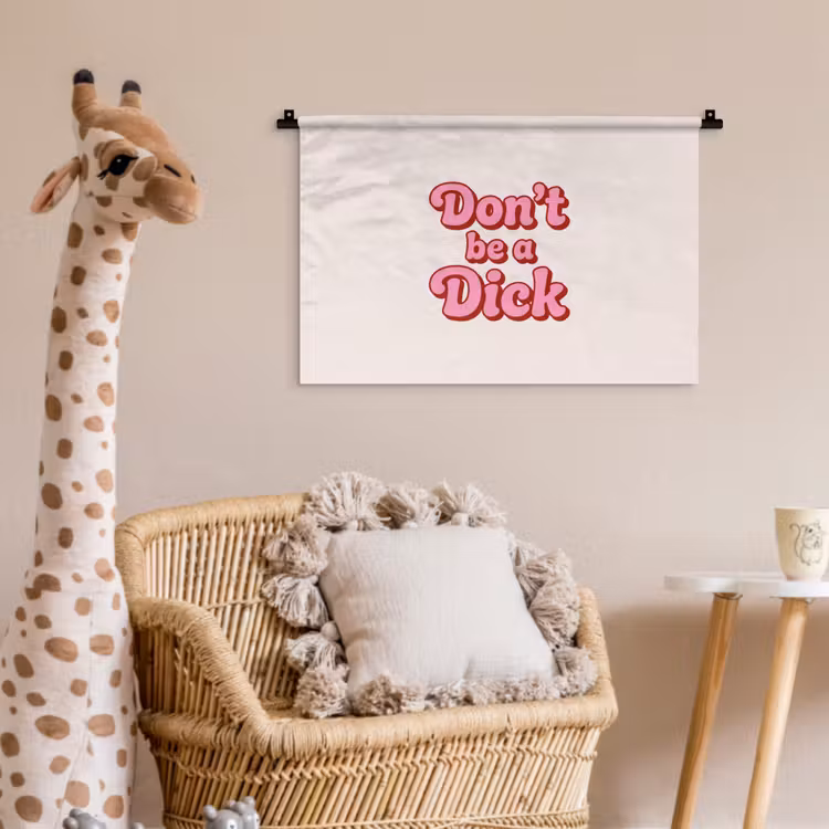Wandkleed - Tekst - Boodschap - Roze — 5