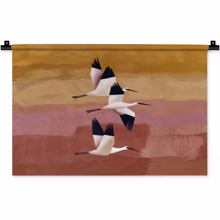 Wandkleed - Vogels - Snavel - Abstract — 1