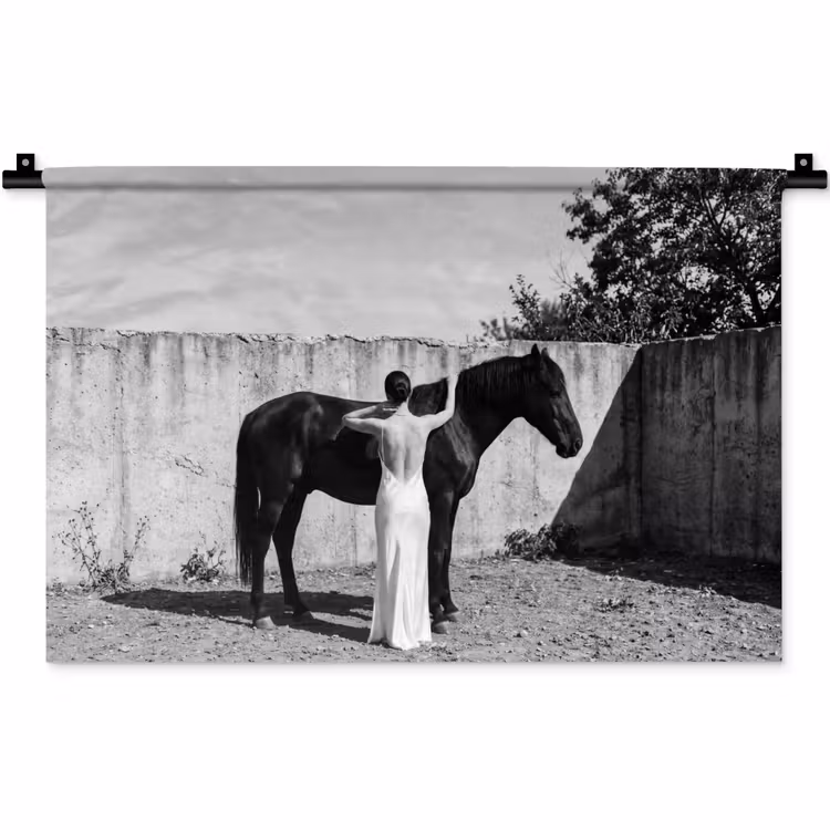 Wandkleed - Vrouw - Paard - Artistiek — 1