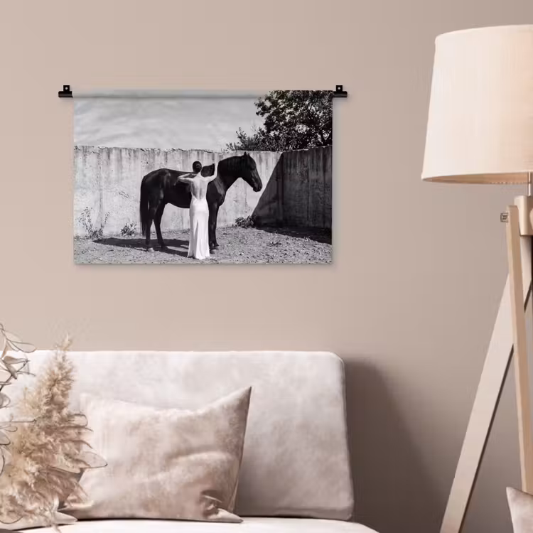 Wandkleed - Vrouw - Paard - Artistiek — 2