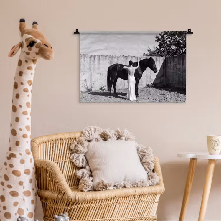 Wandkleed - Vrouw - Paard - Artistiek — 5