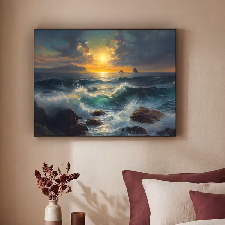 Art Frame - Zee - Zon - Golven - Rotsen — 2