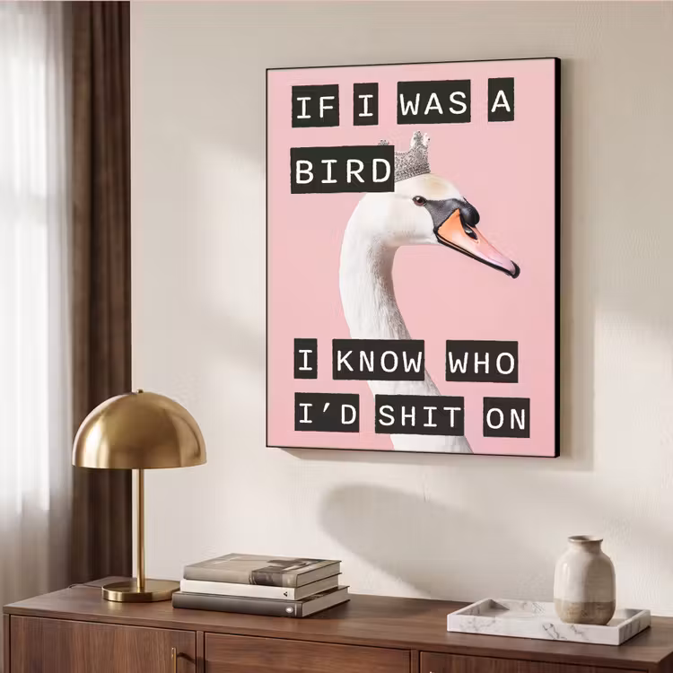 Art Frame - Zwaan - Vogel - Decoratie - Roze — 6