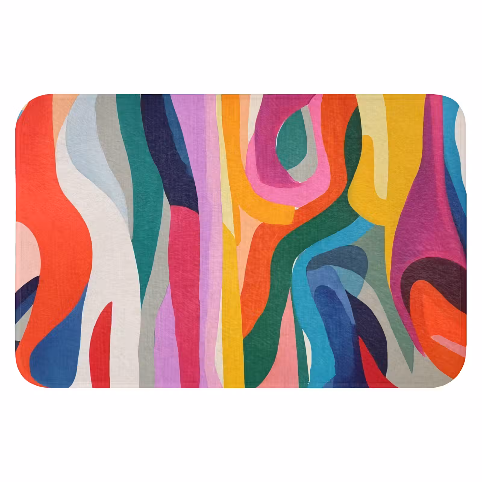 WC Mat - Abstract - Kleurrijk - Golven - Lijnen — 1