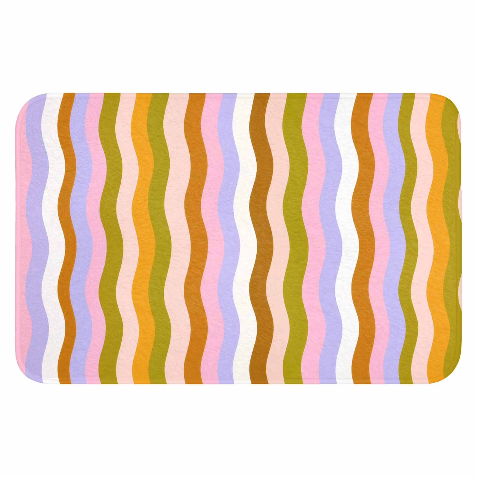 WC Mat - lijnen - Golven - Pastelkleuren - Patroon — 1