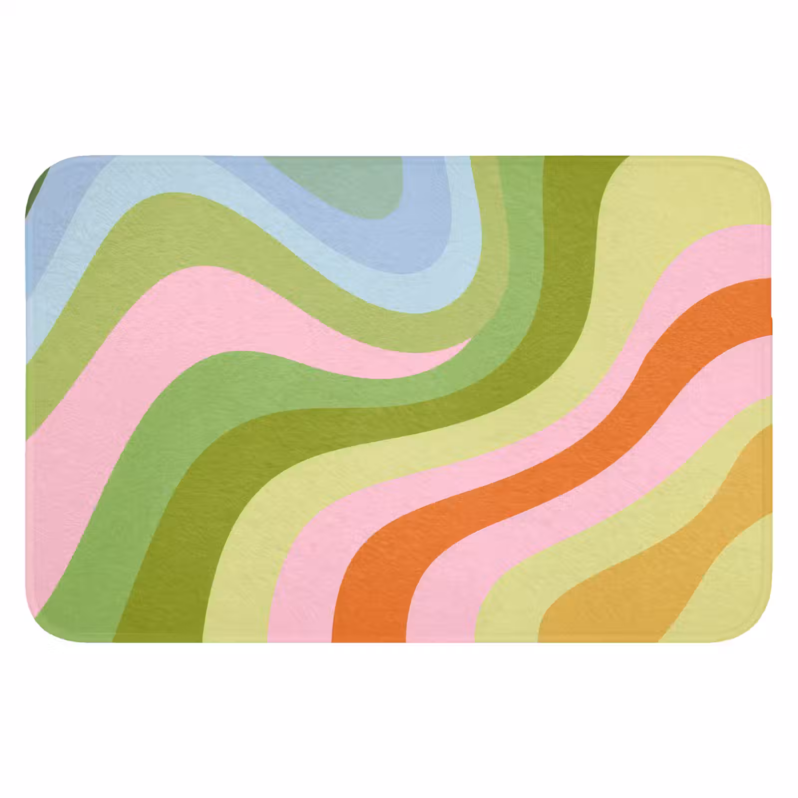 WC Mat - Lijnen - Pasteltinten - Golvend — 1