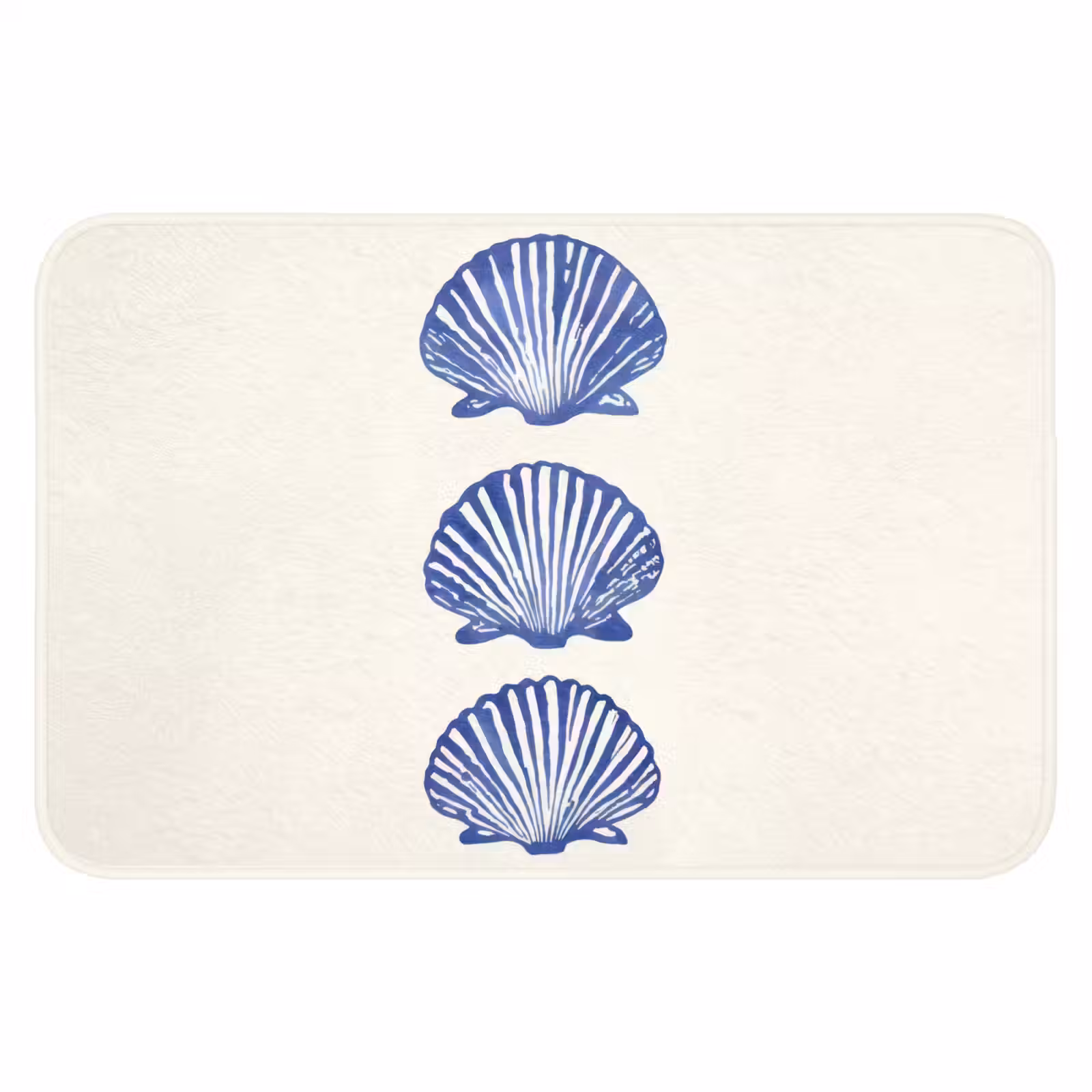 WC Mat - Schelpen - Blauw - Patroon — 1