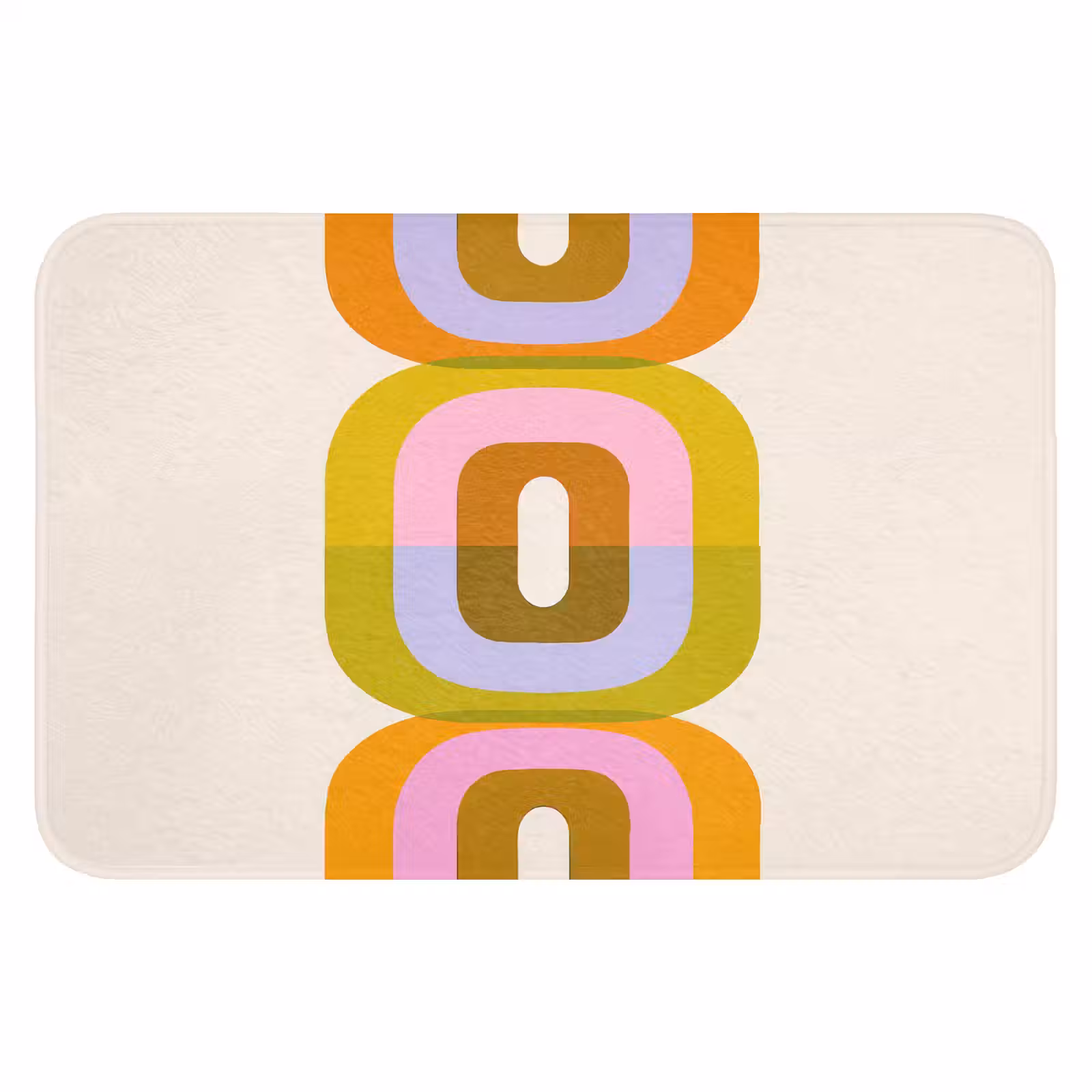 WC Mat - Stapel - Vormen - Geblokt - Oranje — 1