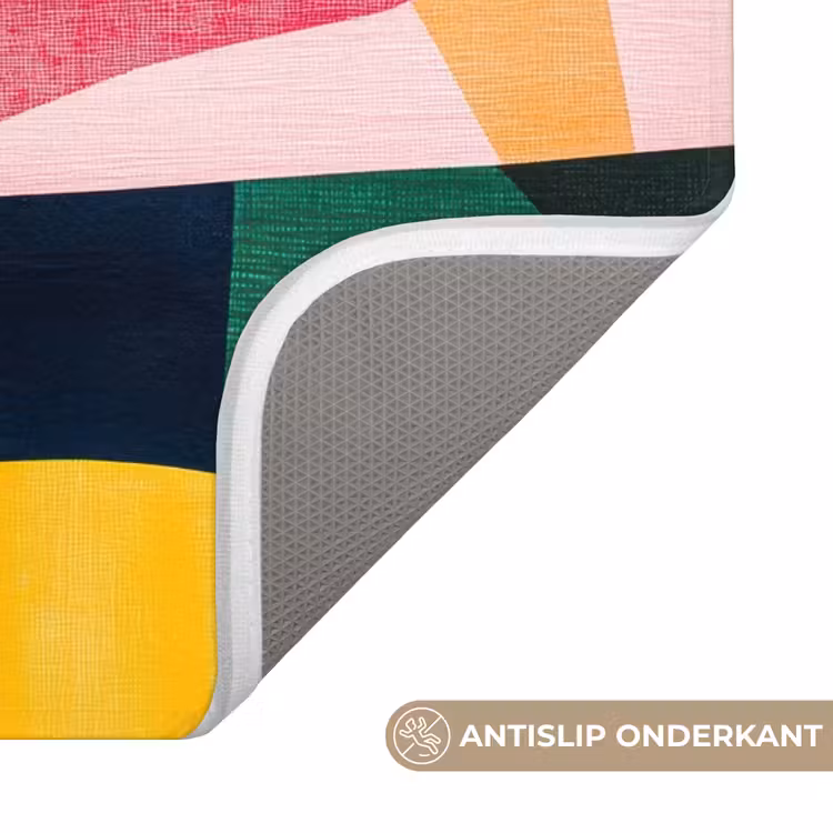 WC Mat - Abstract - Roze - Lappen - Vormen - Geel — 3