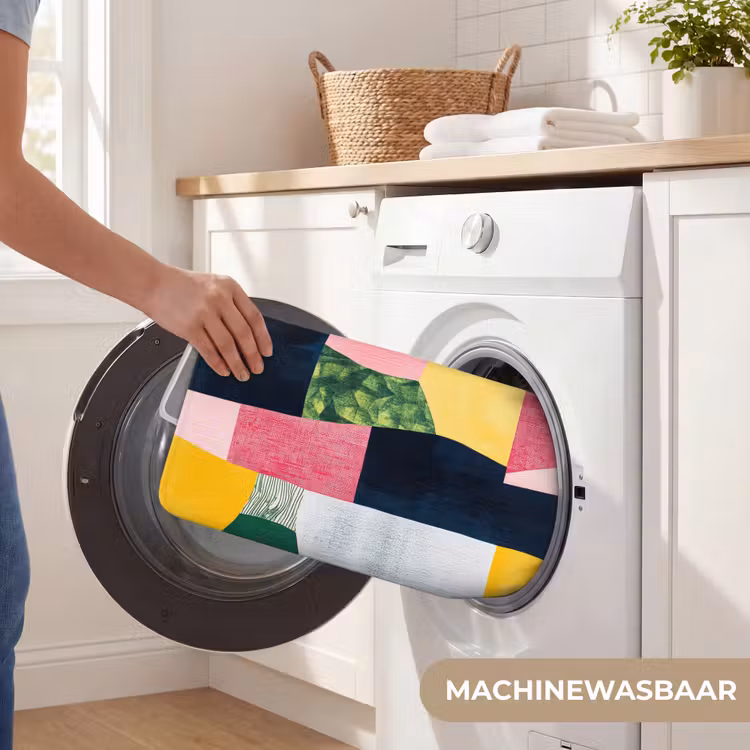 WC Mat - Abstract - Roze - Lappen - Vormen - Geel — 5