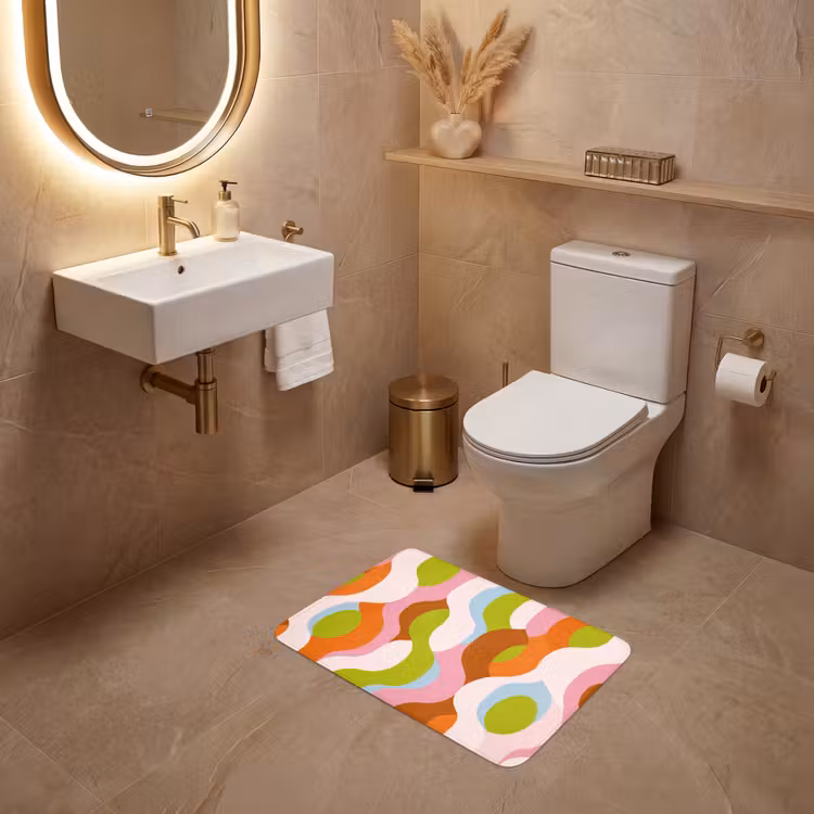 WC Mat - Abstract - Vormen - Roze — 4