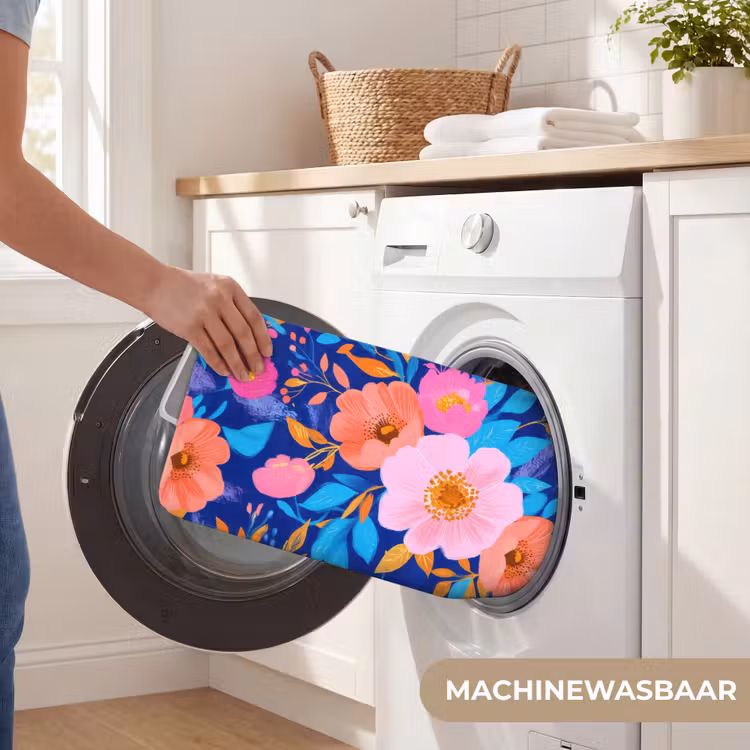 WC Mat - Bloemen - Blauw - Roze — 5