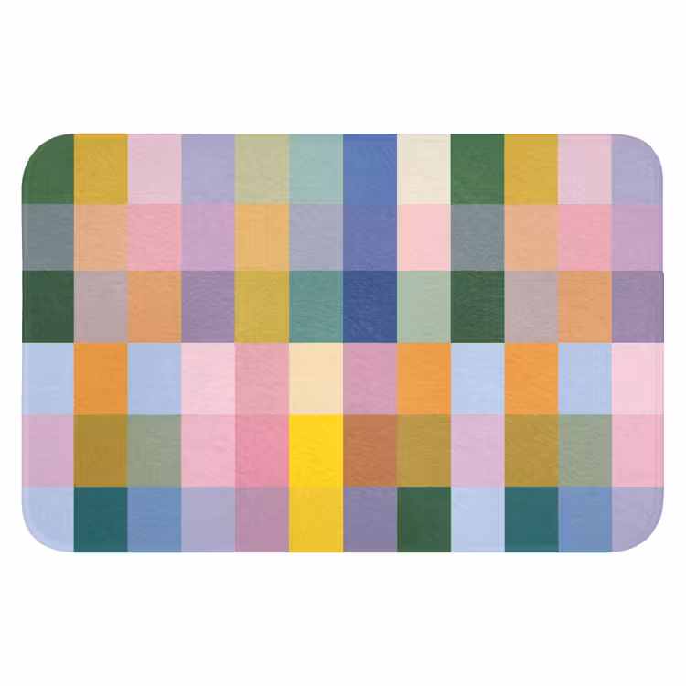 WC Mat - Blokken - Vierkant - Patroon - Gekleurd — 1